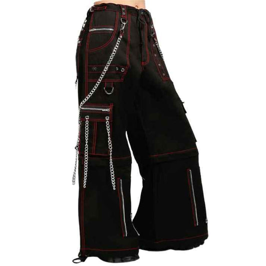 Gothic Black Red Stylish Emo Cyber Punk Rock Pants