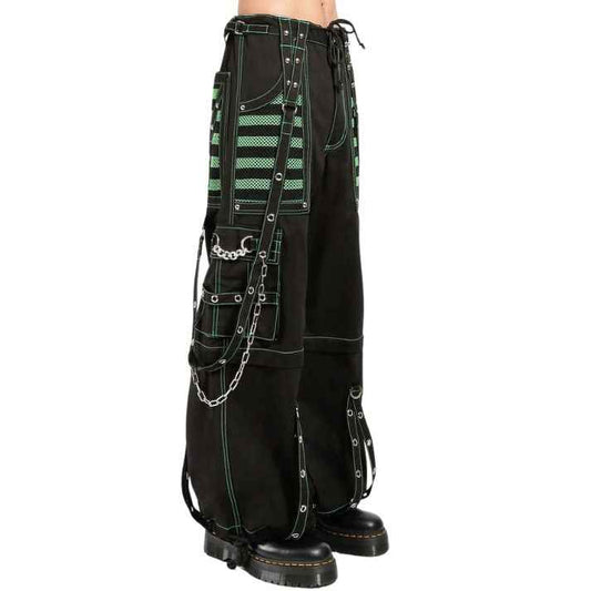 Gothic Black Green Stylish Emo Cyber Punk Rock Pants