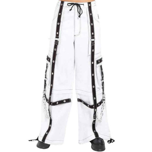 Gothic White Stylish Emo Cyber Punk Rock Pants