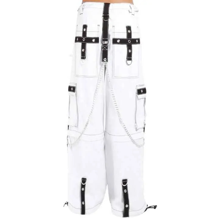 Gothic White Stylish Emo Cyber Punk Rock Pants