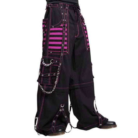 Gothic Black Pink Stylish Emo Cyber Punk Rock Pants