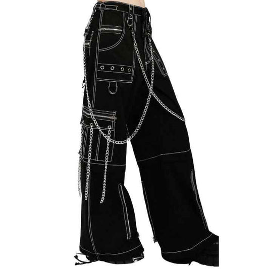 Gothic Solid Black Stylish Emo Cyber Punk Rock Pants