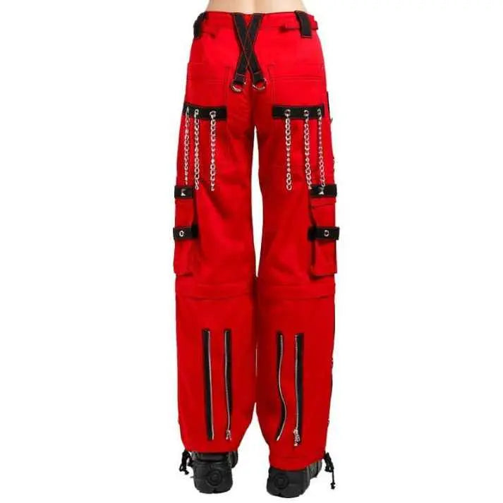 Gothic Red Stylish Emo Cyber Punk Rock Pants