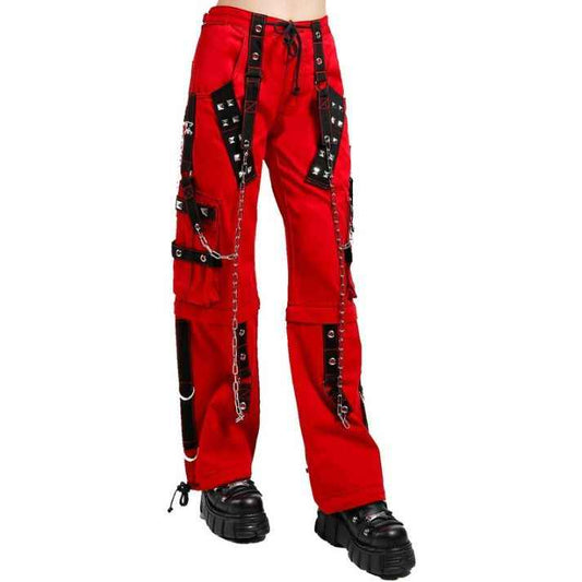 Gothic Red Stylish Emo Cyber Punk Rock Pants