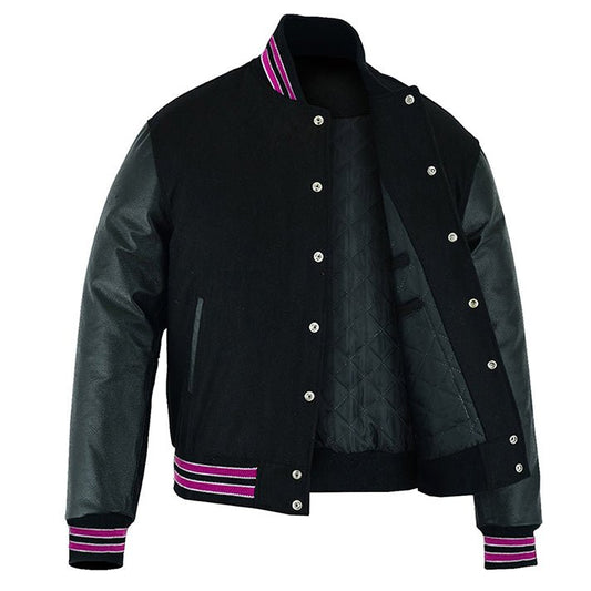 varsity jacket for men black