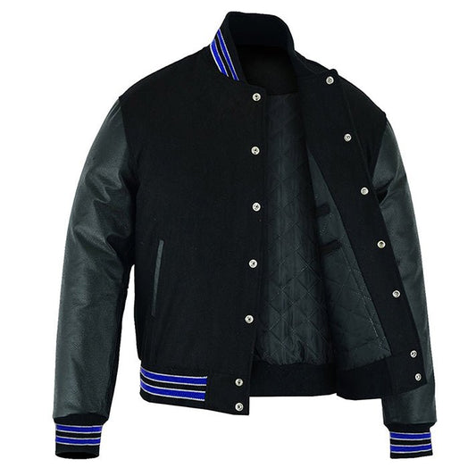 Black on Black Varsity Jacket