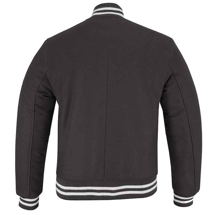 Classic Varsity Lettermen Baseball Jacket Wool Dk Gray