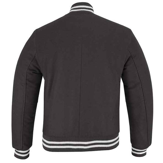 Classic Varsity Lettermen Baseball Jacket Wool Dk Gray