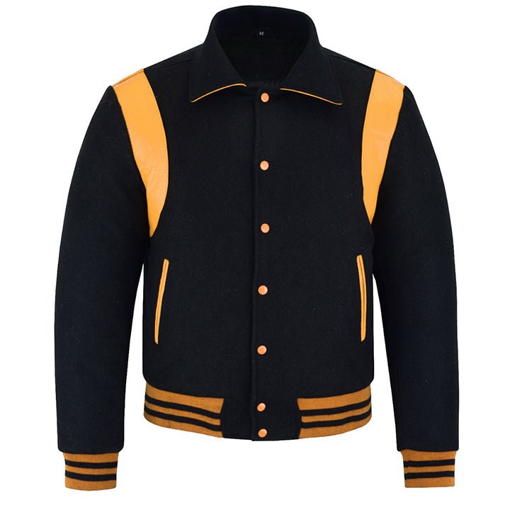 Black & Gold Faded Ombre Varsity Jacket - 2023