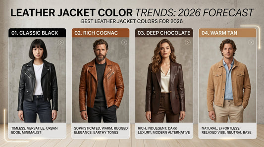 Best Leather Jacket Colors for 2026: Black, Cognac, Chocolate & Tan