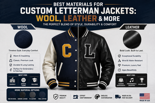 Best Materials for Custom Letterman Jackets: Wool, Leather & More (2026 Guide)
