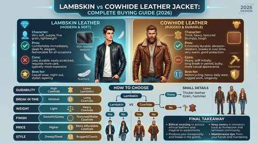 Lambskin vs Cowhide Leather Jacket Complete Buying Guide (2026)