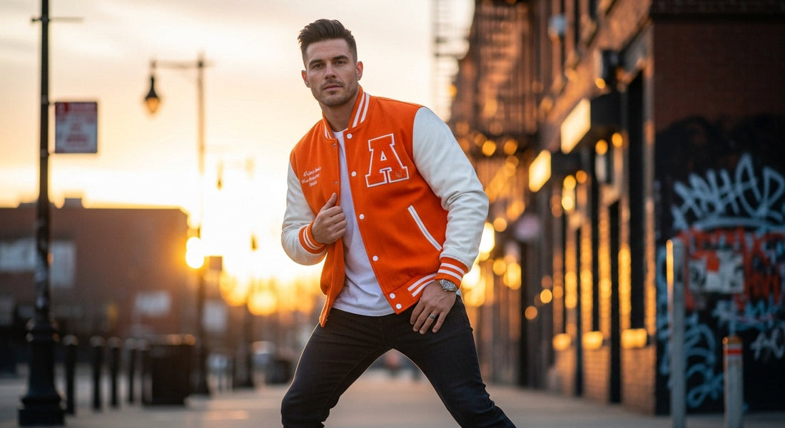 Orange Varsity Jacket