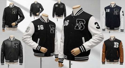 Premium Men’s Varsity Letterman Jackets – Trendy Wool & Leather Collection