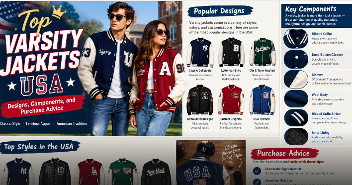 Top Varsity Jackets USA: Designs, Components, and Purchase Advice