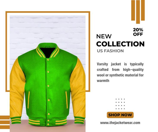 Kelly Green and Gold Varsity Jacket