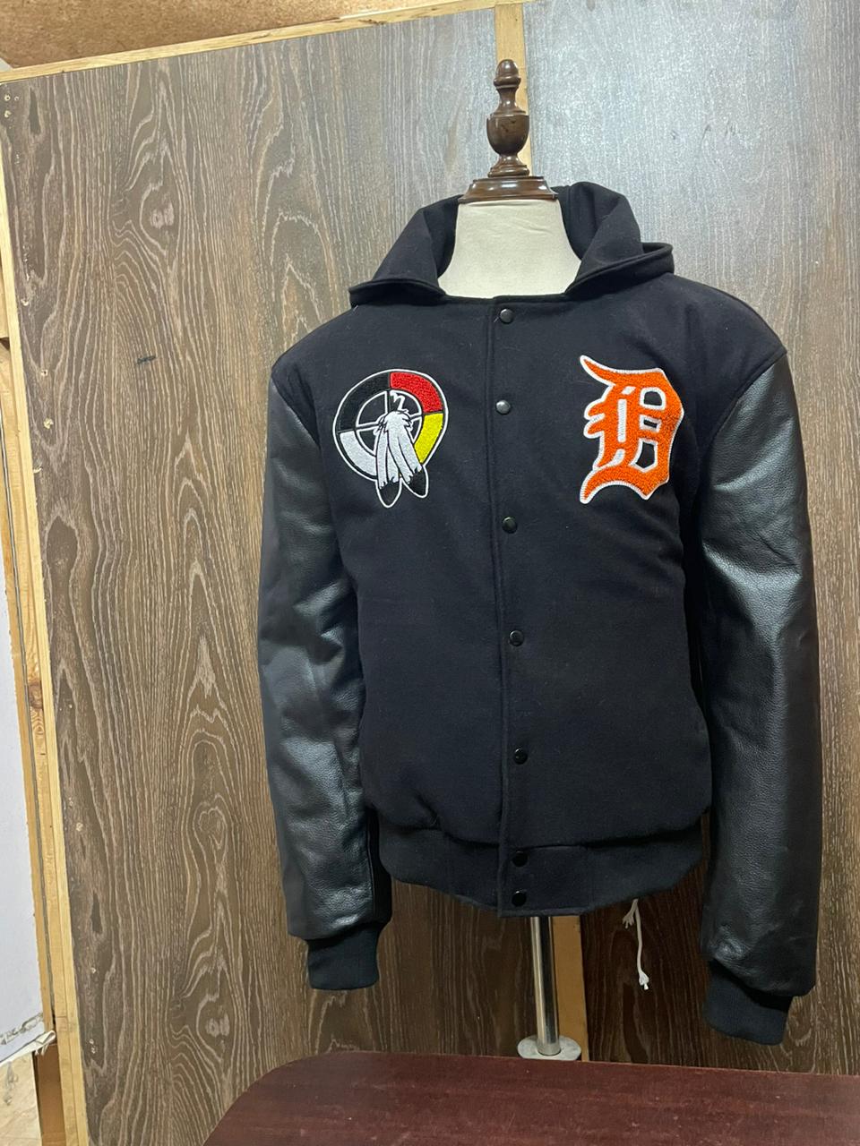 leather classic varsity jacket