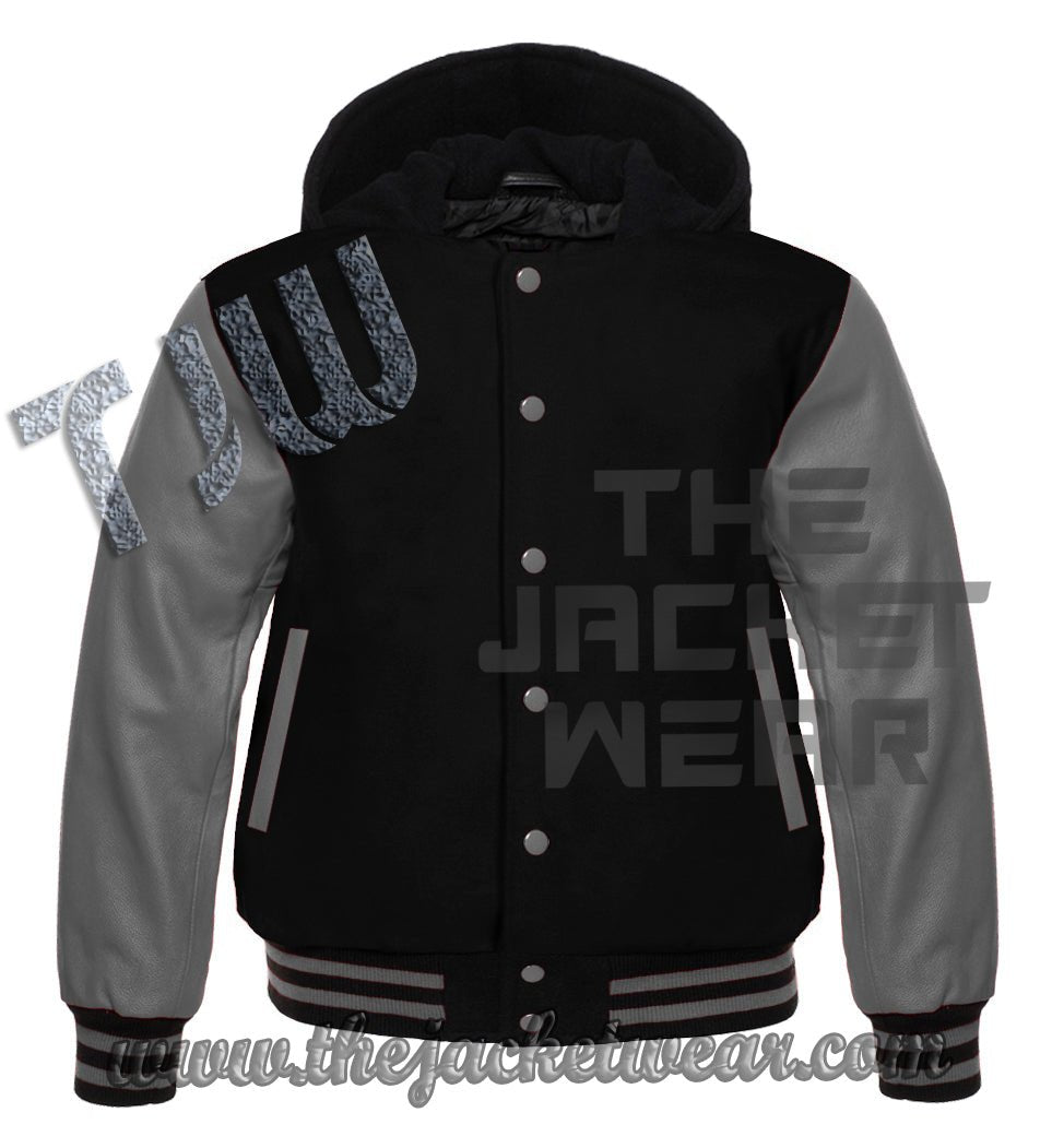 hooded baseball jacket