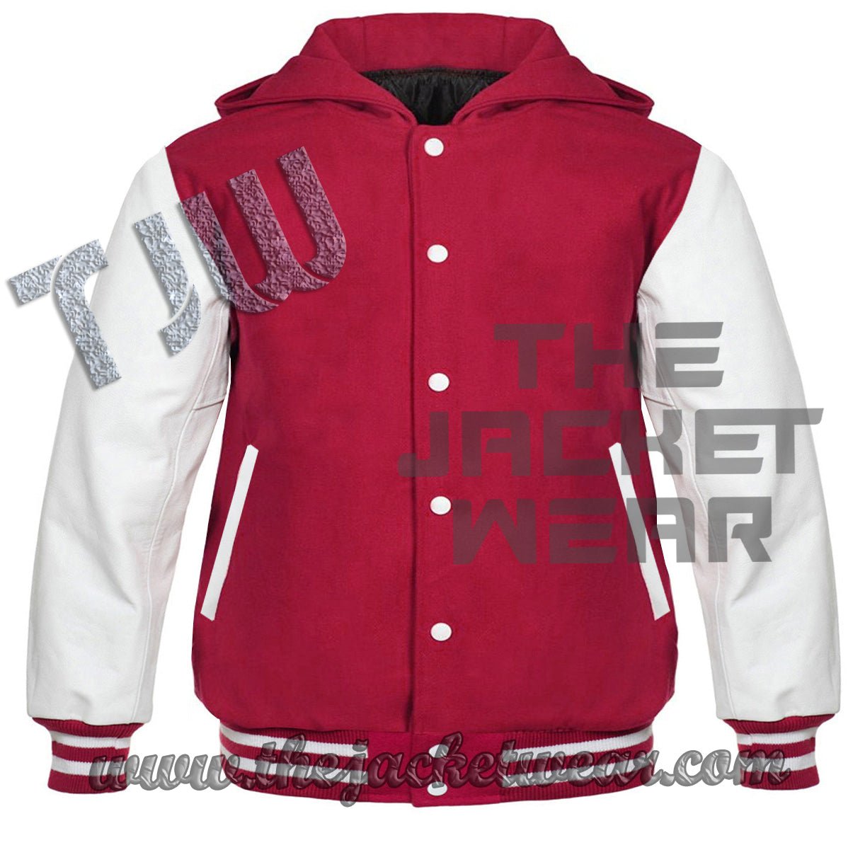 hooded varsity jacket