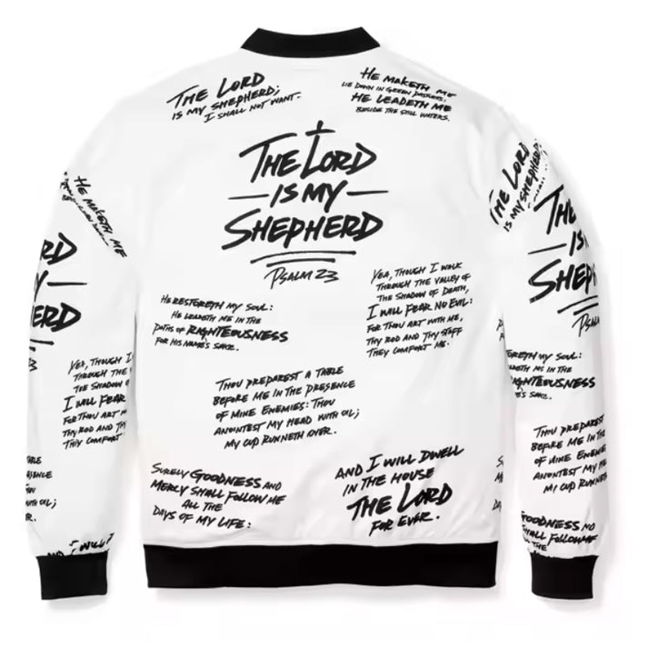 psalm 23 bomber jacket