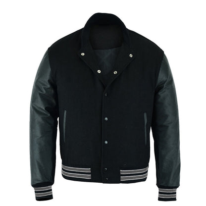 black varsity jacket men​