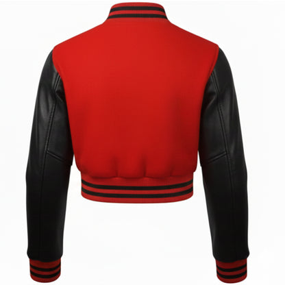 Red and black varsity jacket Customize