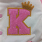 Varsity Custom Jackets in Cream and Baby pink