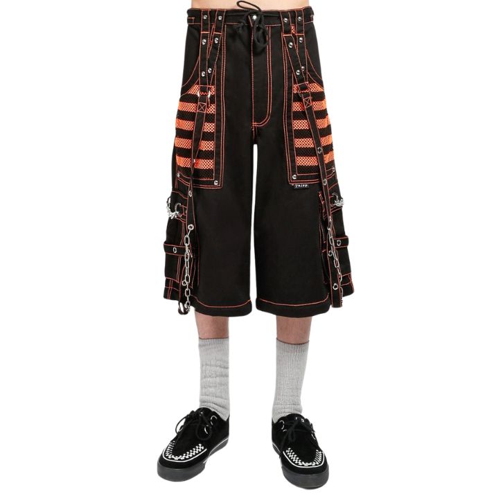 Gothic Electro Emo Pant - Black-Orange