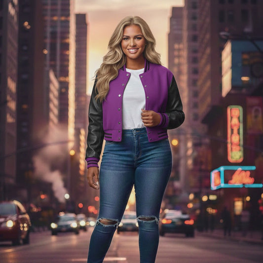 Woman in a purple jacket Custom