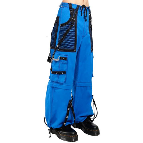 Gothic Electro Emo Pant -Royal Blue/BLack