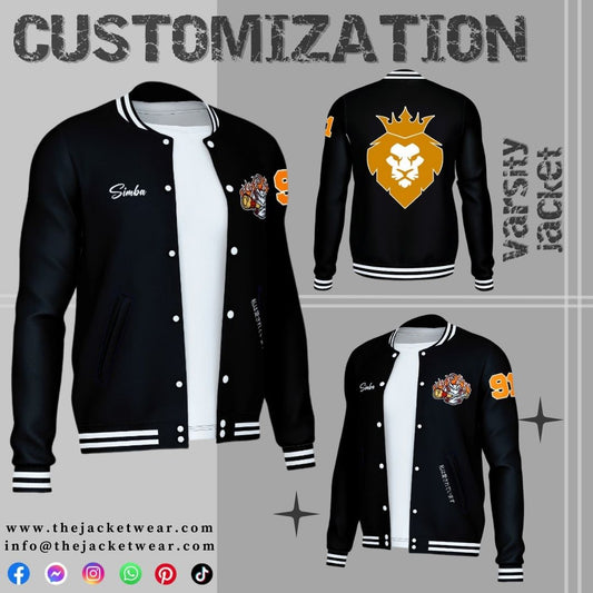 Varsity Custom Jacket Black and White