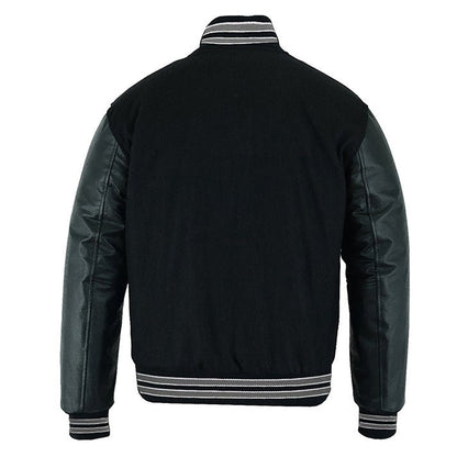 black varsity jacket men​