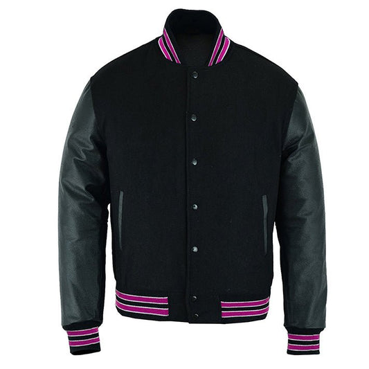 Lacoste Varsity Jacket |Black and Pink| 