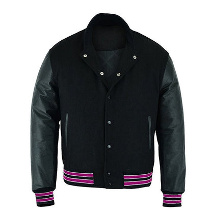 varsity jacket for men black​