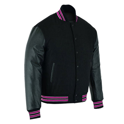 varsity jacket for men black​