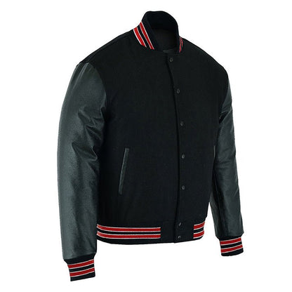 varsity jacket red and black​
