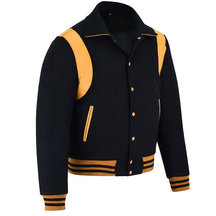 Black & Gold Faded Ombre Varsity Jacket - 2023