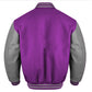 Vibrant Fusion Varsity Jacket in Purple and Gray