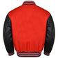 Varsity Jacket in Red and Black/Multi Trim