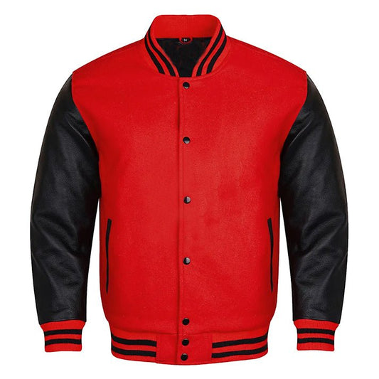 Varsity Jacket in Red and Black