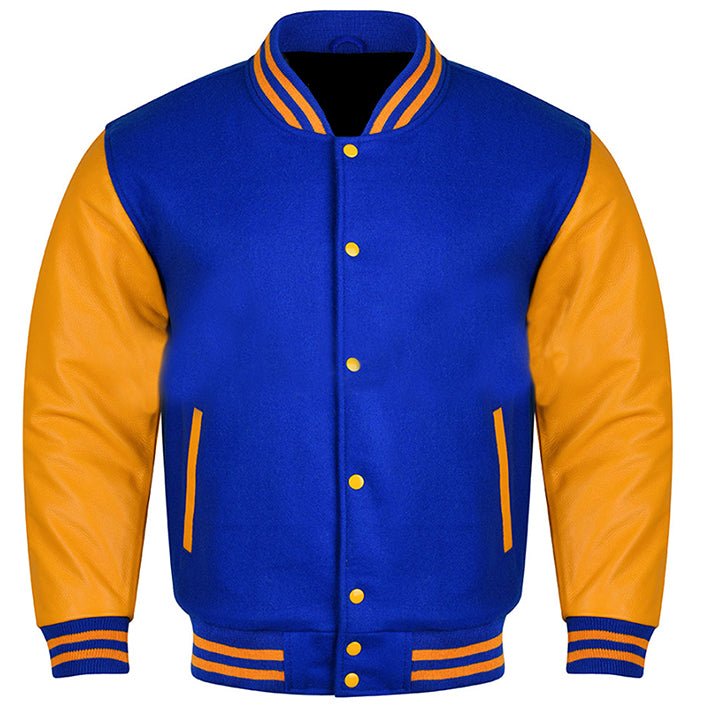 Custom Varsity Jacket in Royal Gold