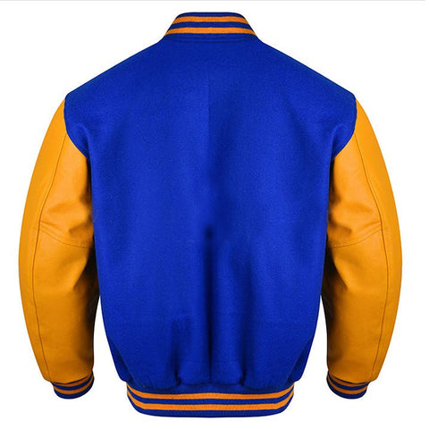 Custom Varsity Jacket in Royal Gold