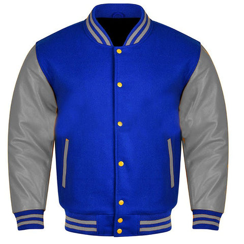 Custom Varsity Jacket in Royal Gray