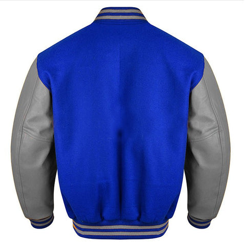 Custom Varsity Jacket in Royal Gray