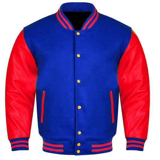 Custom Varsity Jacket in Royal Red