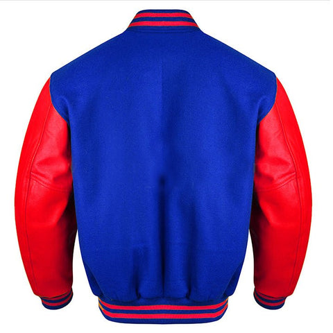 Custom Varsity Jacket in Royal Red