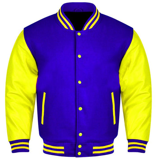 Custom Varsity Jacket in Royal Yellow