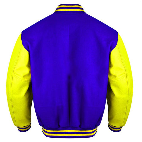 Custom Varsity Jacket in Royal Yellow