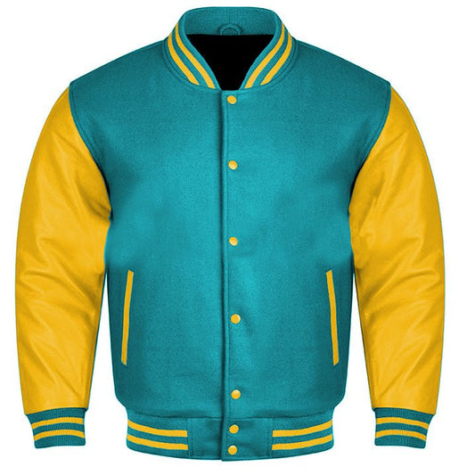 Best Varsity Jackets For Men in Sky Blue and Gold