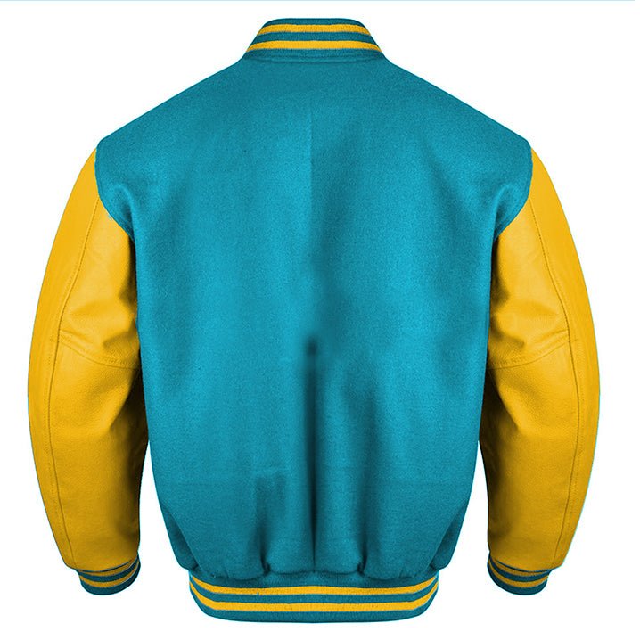 Best Varsity Jackets For Men in Sky Blue and Gold